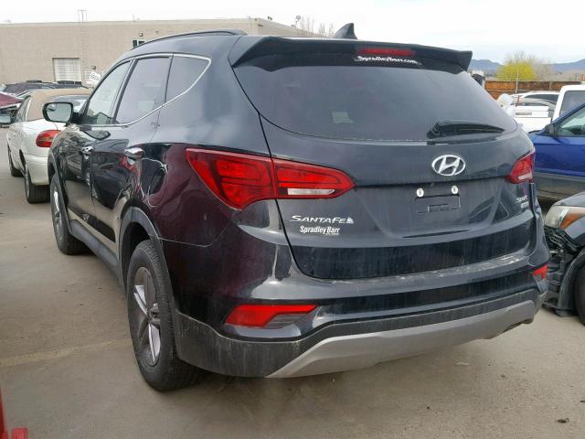 5XYZUDLB7JG520269 - 2018 HYUNDAI SANTA FE S BLACK photo 3