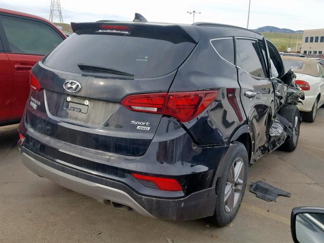 5XYZUDLB7JG520269 - 2018 HYUNDAI SANTA FE S BLACK photo 4