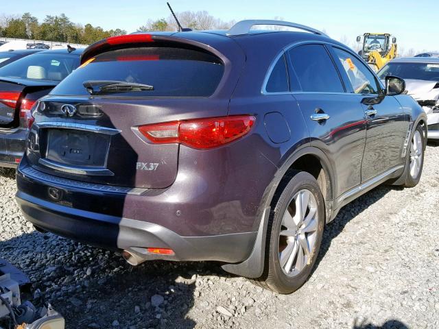 JN8CS1MU2DM140967 - 2013 INFINITI FX37 MAROON photo 4