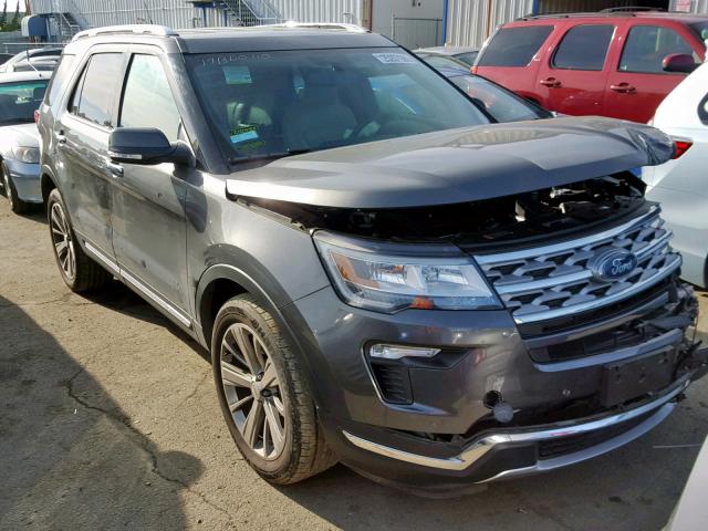 1FM5K8F86JGA43807 - 2018 FORD EXPLORER L GRAY photo 1