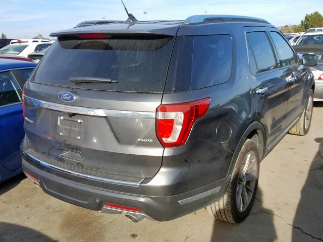 1FM5K8F86JGA43807 - 2018 FORD EXPLORER L GRAY photo 4