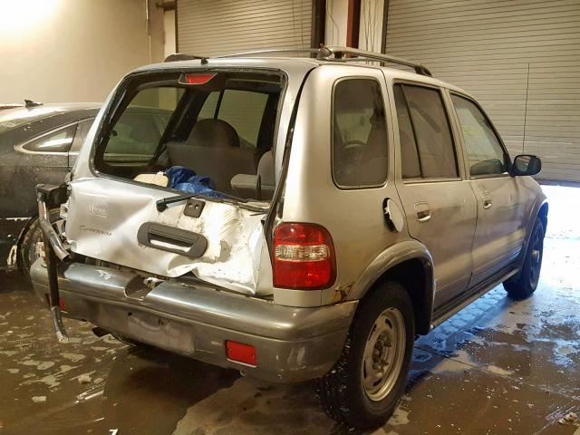 KNDJA723525167123 - 2002 KIA SPORTAGE SILVER photo 4