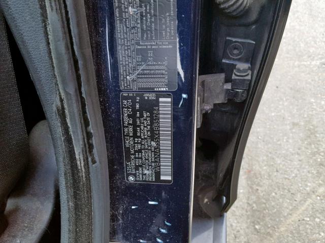 WBANA535X4B851284 - 2004 BMW 525 I BLUE photo 10