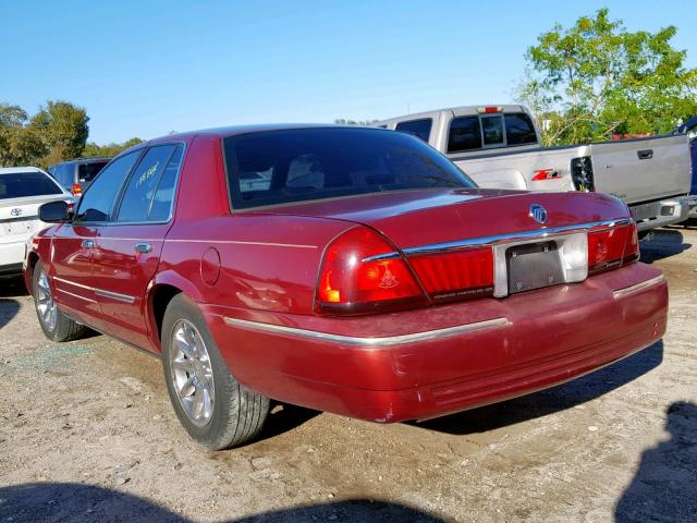 2MEFM74W82X648176 - 2002 MERCURY GRAND MARQ BURGUNDY photo 3