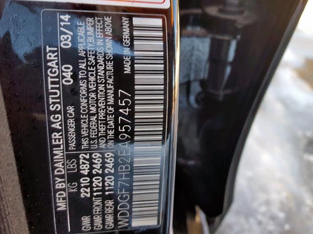 WDDGF7HB2EA957457 - 2014 MERCEDES-BENZ C 63 AMG BLACK photo 10