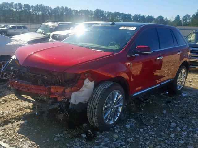 2LMDJ6JKXDBL10212 - 2013 LINCOLN MKX RED photo 2