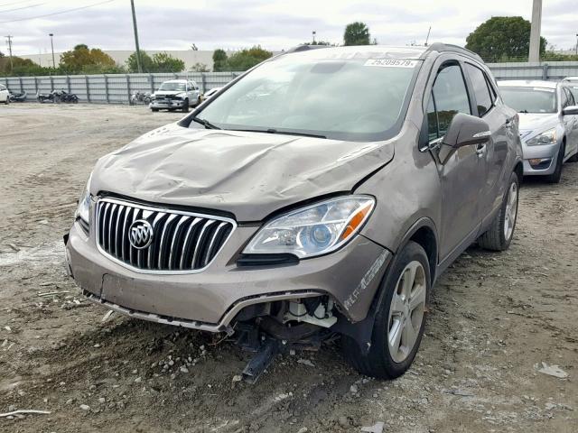 KL4CJASB6FB082158 - 2015 BUICK ENCORE BROWN photo 2