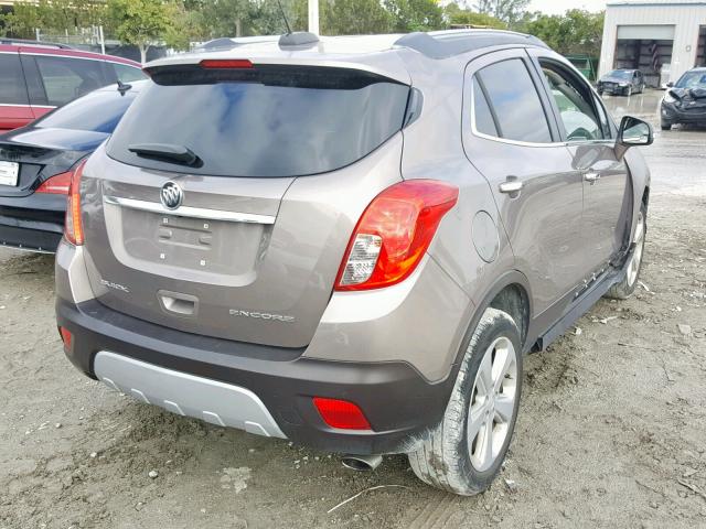 KL4CJASB6FB082158 - 2015 BUICK ENCORE BROWN photo 4