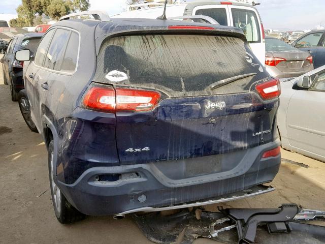 1C4PJMDBXGW225533 - 2016 JEEP CHEROKEE L BLUE photo 3