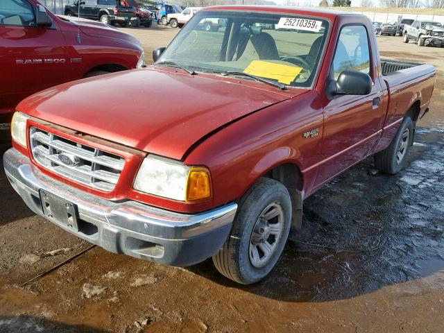 1FTYR10U72TA08146 - 2002 FORD RANGER RED photo 2