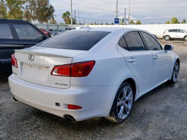 JTHBF5C27A5124464 - 2010 LEXUS IS 250 WHITE photo 4