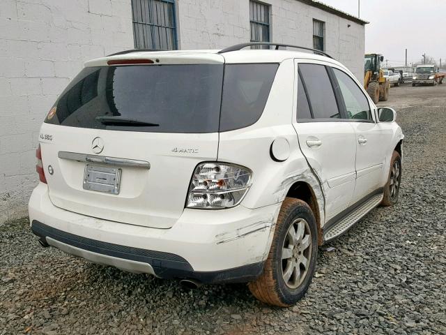 4JGBB86E47A251866 - 2007 MERCEDES-BENZ ML 350 WHITE photo 4