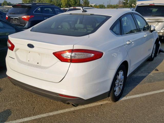 3FA6P0G70DR329138 - 2013 FORD FUSION S WHITE photo 4