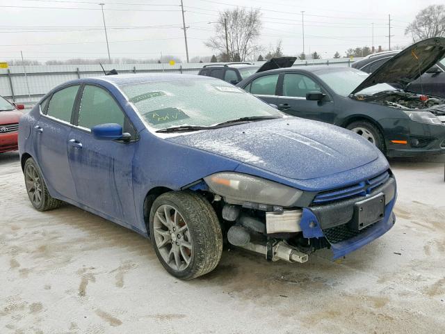 1C3CDFBHXDD722814 - 2013 DODGE DART SXT BLUE photo 1