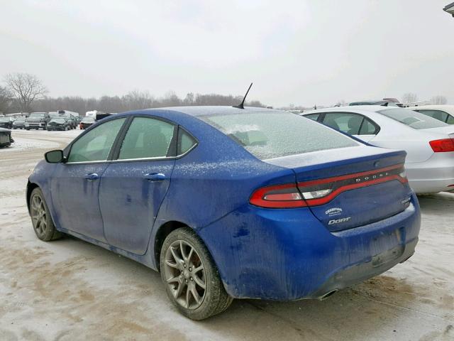 1C3CDFBHXDD722814 - 2013 DODGE DART SXT BLUE photo 3