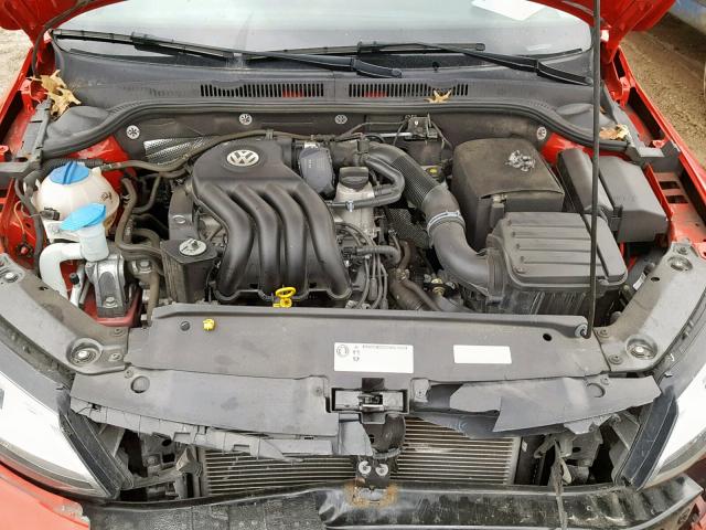 3VW2K7AJ0FM317539 - 2015 VOLKSWAGEN JETTA BASE RED photo 7