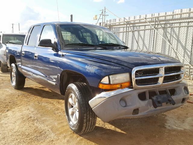 1D7HG48K34S616660 - 2004 DODGE DAKOTA QUA BLUE photo 1