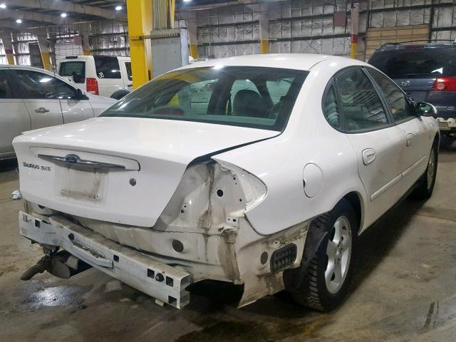 1FAFP55261G250760 - 2001 FORD TAURUS SES WHITE photo 4