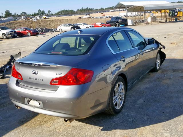 JN1CV6AP3CM623660 - 2012 INFINITI G37 BASE GRAY photo 4