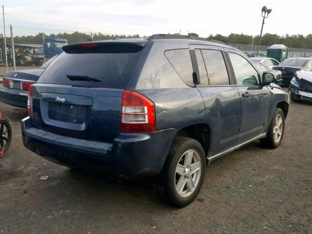 1J8FT47W27D185859 - 2007 JEEP COMPASS BLUE photo 4