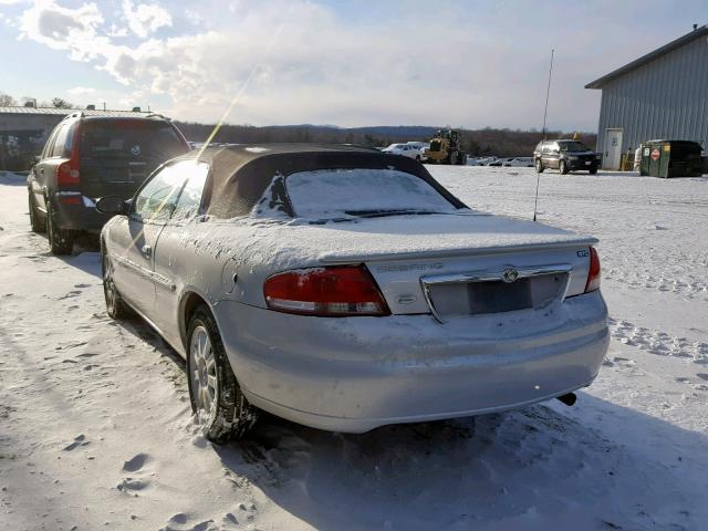 1C3EL75R94N125055 - 2004 CHRYSLER SEBRING GT SILVER photo 3