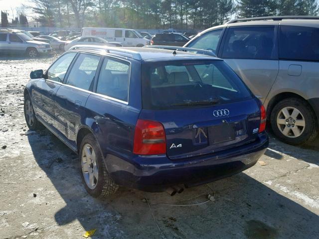 WAUGD28DXWA144189 - 1998 AUDI A4 2.8 AVA BLUE photo 3