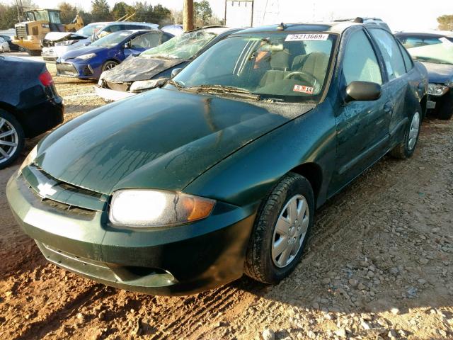 1G1JF52F337290935 - 2003 CHEVROLET CAVALIER L GREEN photo 2