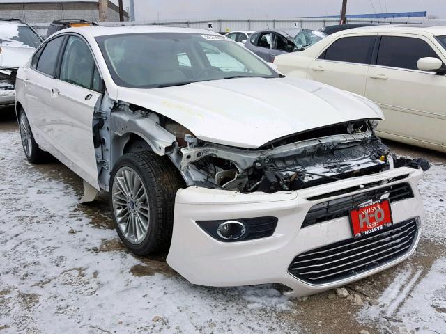 3FA6P0HD6ER103434 - 2014 FORD FUSION SE WHITE photo 1