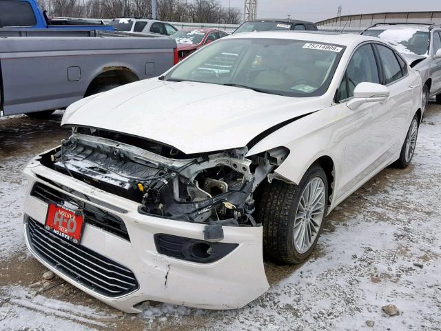 3FA6P0HD6ER103434 - 2014 FORD FUSION SE WHITE photo 2