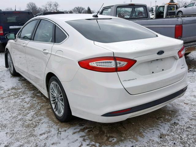 3FA6P0HD6ER103434 - 2014 FORD FUSION SE WHITE photo 3