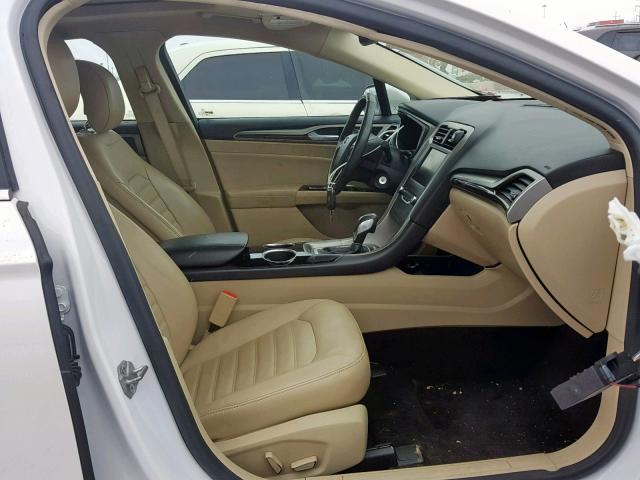 3FA6P0HD6ER103434 - 2014 FORD FUSION SE WHITE photo 5