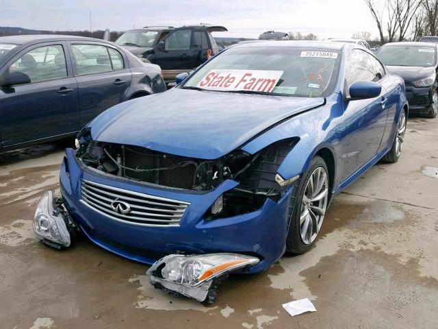 JNKCV64E49M603383 - 2009 INFINITI G37 BASE BLUE photo 2