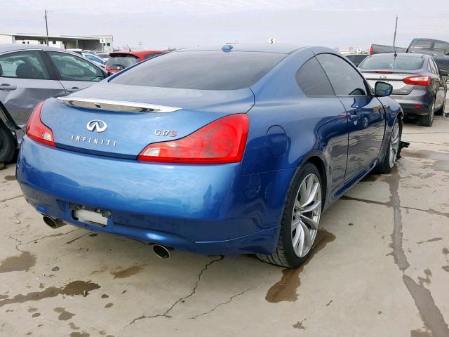 JNKCV64E49M603383 - 2009 INFINITI G37 BASE BLUE photo 4