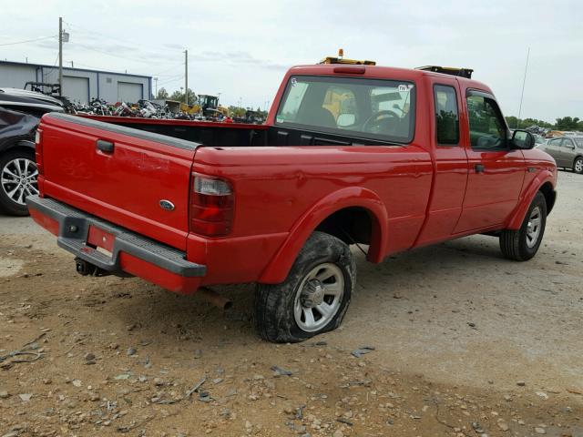 1FTYR14E73PA33853 - 2003 FORD RANGER SUP RED photo 4