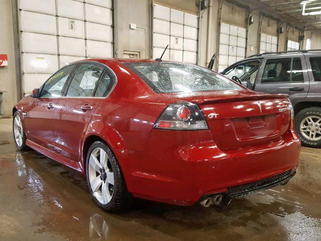 6G2EC57Y59L214491 - 2009 PONTIAC G8 GT RED photo 3