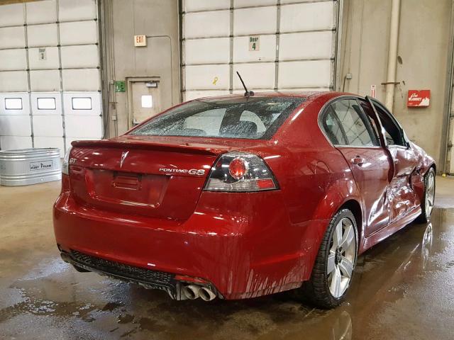 6G2EC57Y59L214491 - 2009 PONTIAC G8 GT RED photo 4