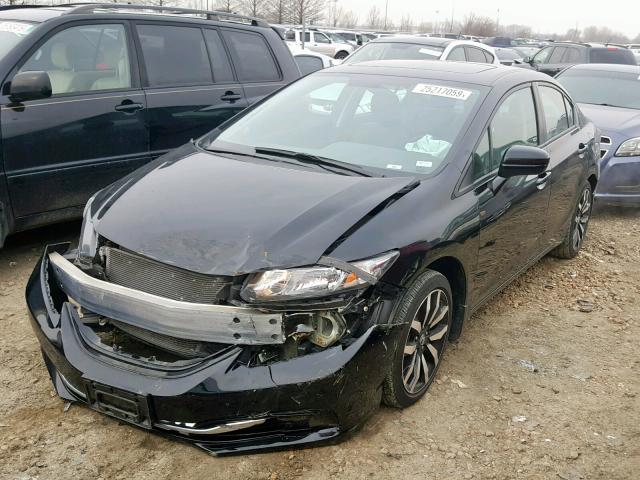 19XFB2F94EE011863 - 2014 HONDA CIVIC EXL BLACK photo 2