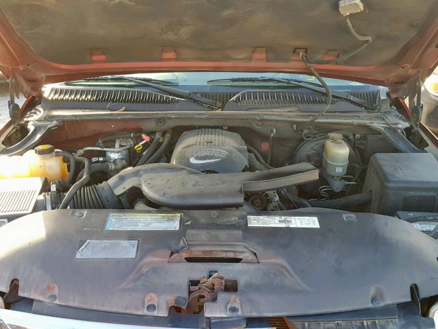 1GKEC13T31R181427 - 2001 GMC YUKON MAROON photo 7