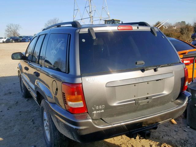 1J4GW48S34C256688 - 2004 JEEP GRAND CHER GRAY photo 3