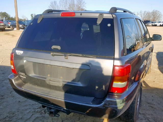 1J4GW48S34C256688 - 2004 JEEP GRAND CHER GRAY photo 4