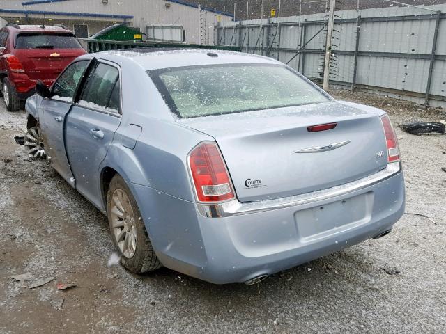 2C3CCAAG9DH697633 - 2013 CHRYSLER 300 BLUE photo 3