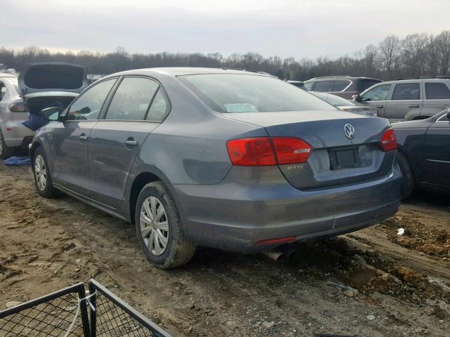 3VW2K7AJXDM288385 - 2013 VOLKSWAGEN JETTA BASE Արծաթագույն լուսանկար 3