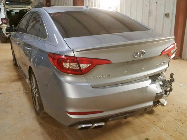 5NPE34AB1HH592110 - 2017 HYUNDAI SONATA SPO BLUE photo 3