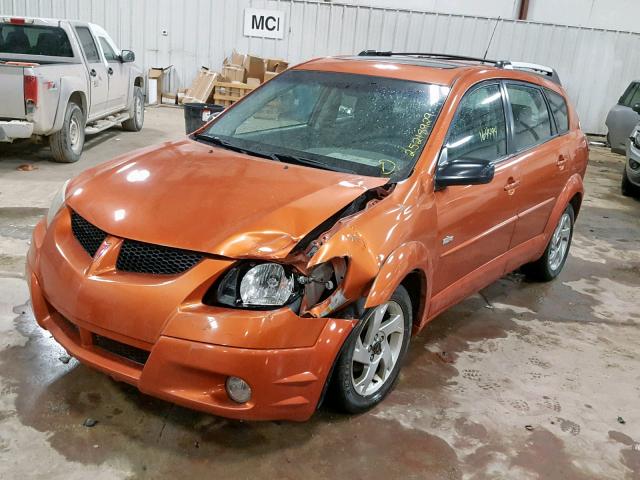 5Y2SL628X4Z453601 - 2004 PONTIAC VIBE ORANGE photo 2