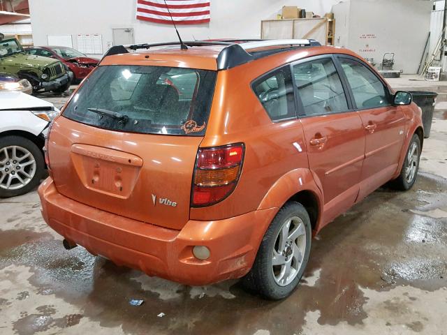 5Y2SL628X4Z453601 - 2004 PONTIAC VIBE ORANGE photo 4