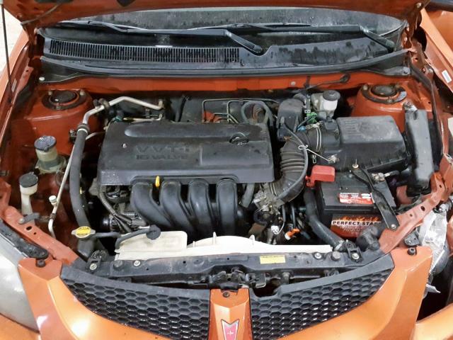 5Y2SL628X4Z453601 - 2004 PONTIAC VIBE ORANGE photo 7