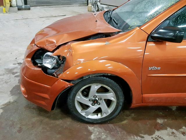 5Y2SL628X4Z453601 - 2004 PONTIAC VIBE ORANGE photo 9