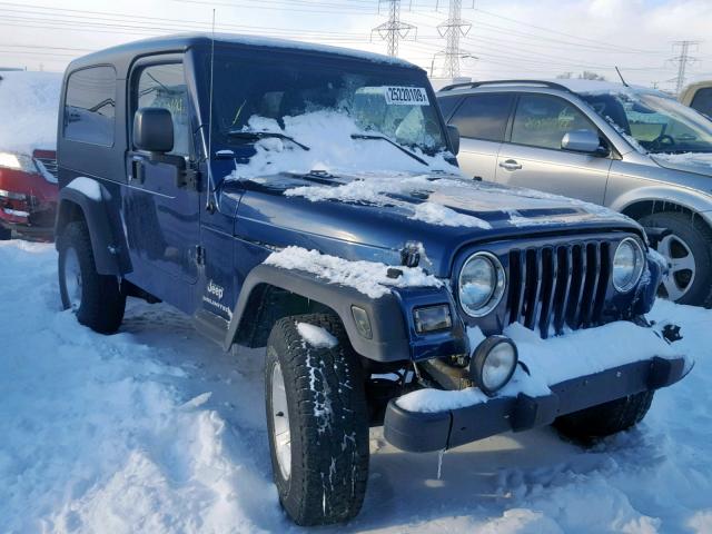 1J4FA44S05P335987 - 2005 JEEP WRANGLER / BLUE photo 1