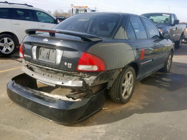 3N1BB51D11L111696 - 2001 NISSAN SENTRA SE BLACK photo 4