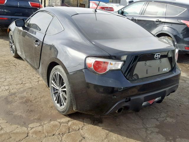JF1ZNAA12D1725272 - 2013 TOYOTA SCION FR-S BLACK photo 3